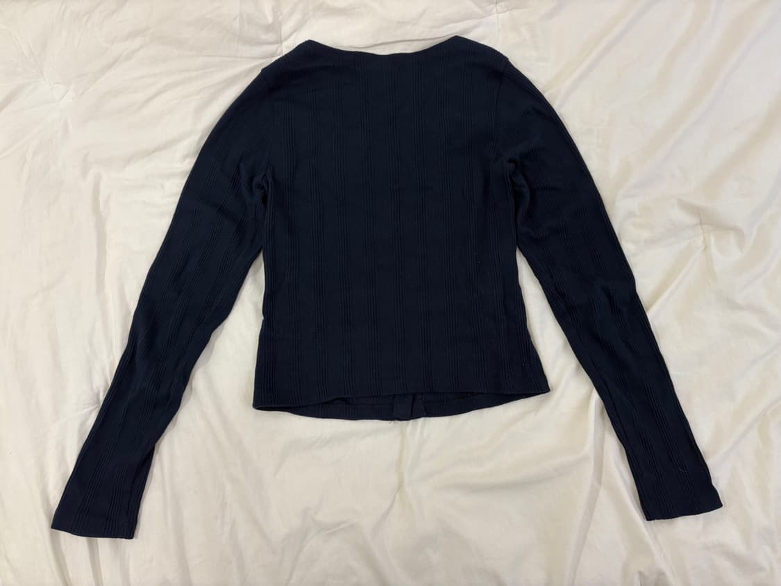 칙스 스냅 가디건 네이비 상품이미지4