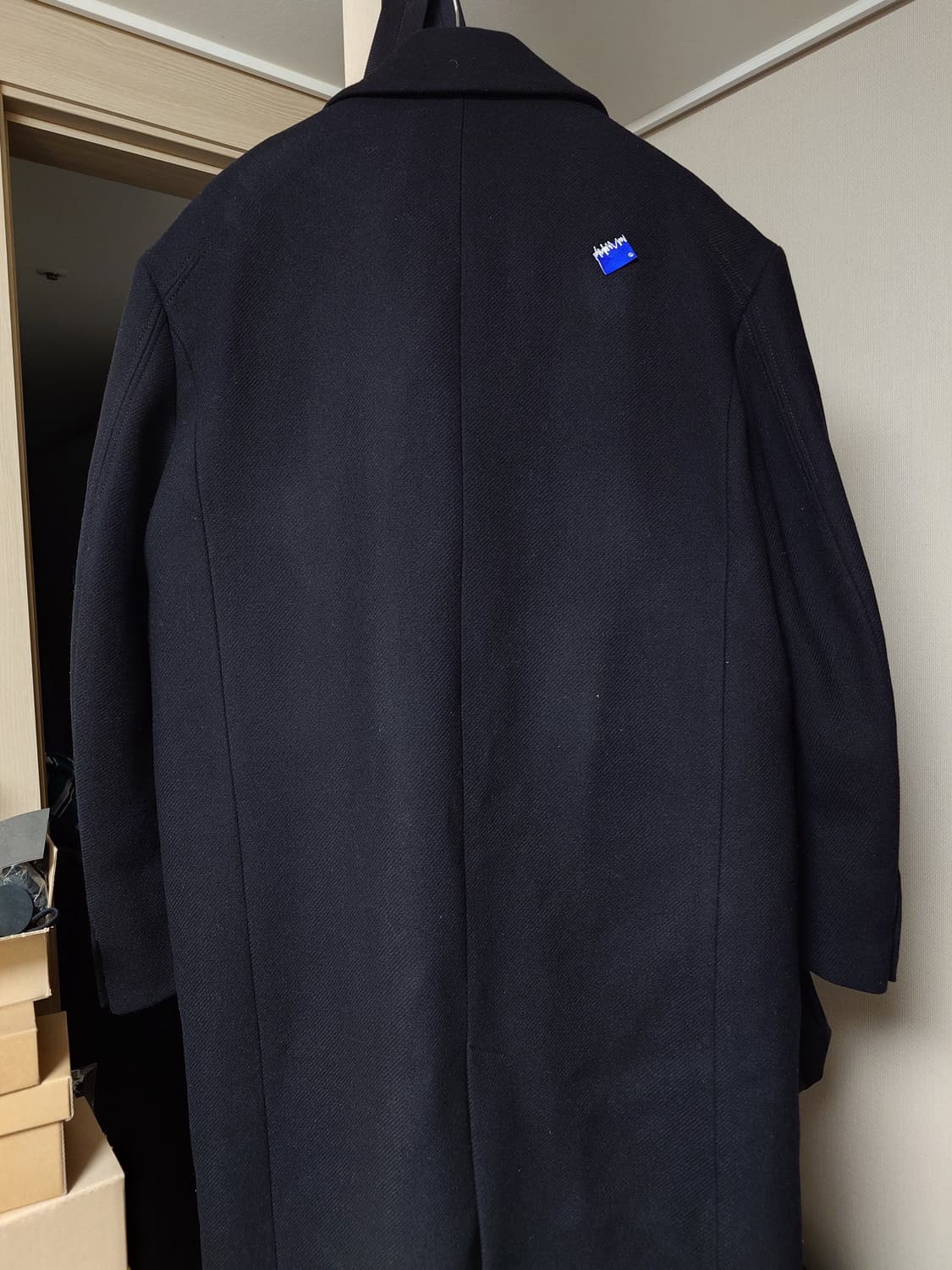 [M/105] 자라 아더에러 2차 코트 울 블랜드 오버사이즈 블랙 상품이미지3