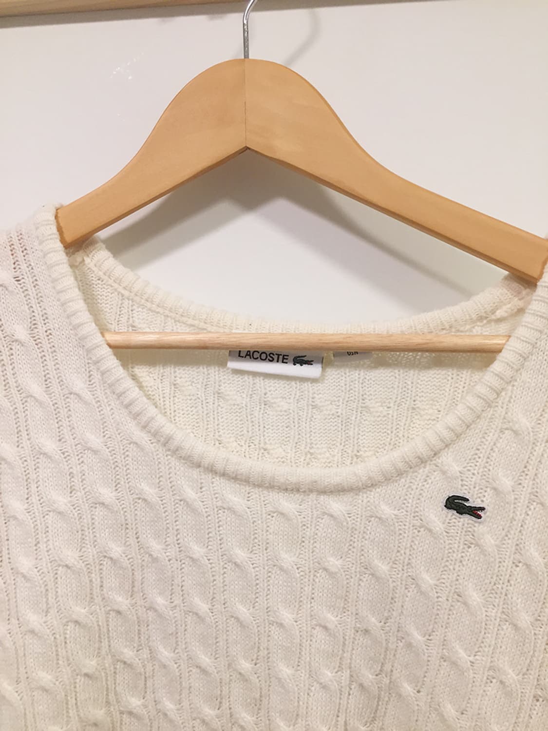 여성 라코스테 U넥 반팔니트 95 상품이미지6