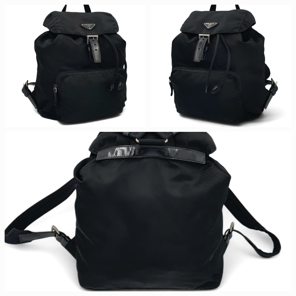 프라다 리나일론 원포켓 블랙 백팩 BZ4650 상품이미지2