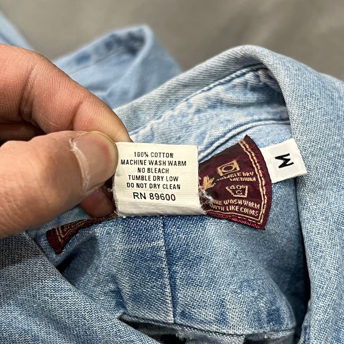  하드락카페 자수 데님 셔츠 y15807 상품이미지8