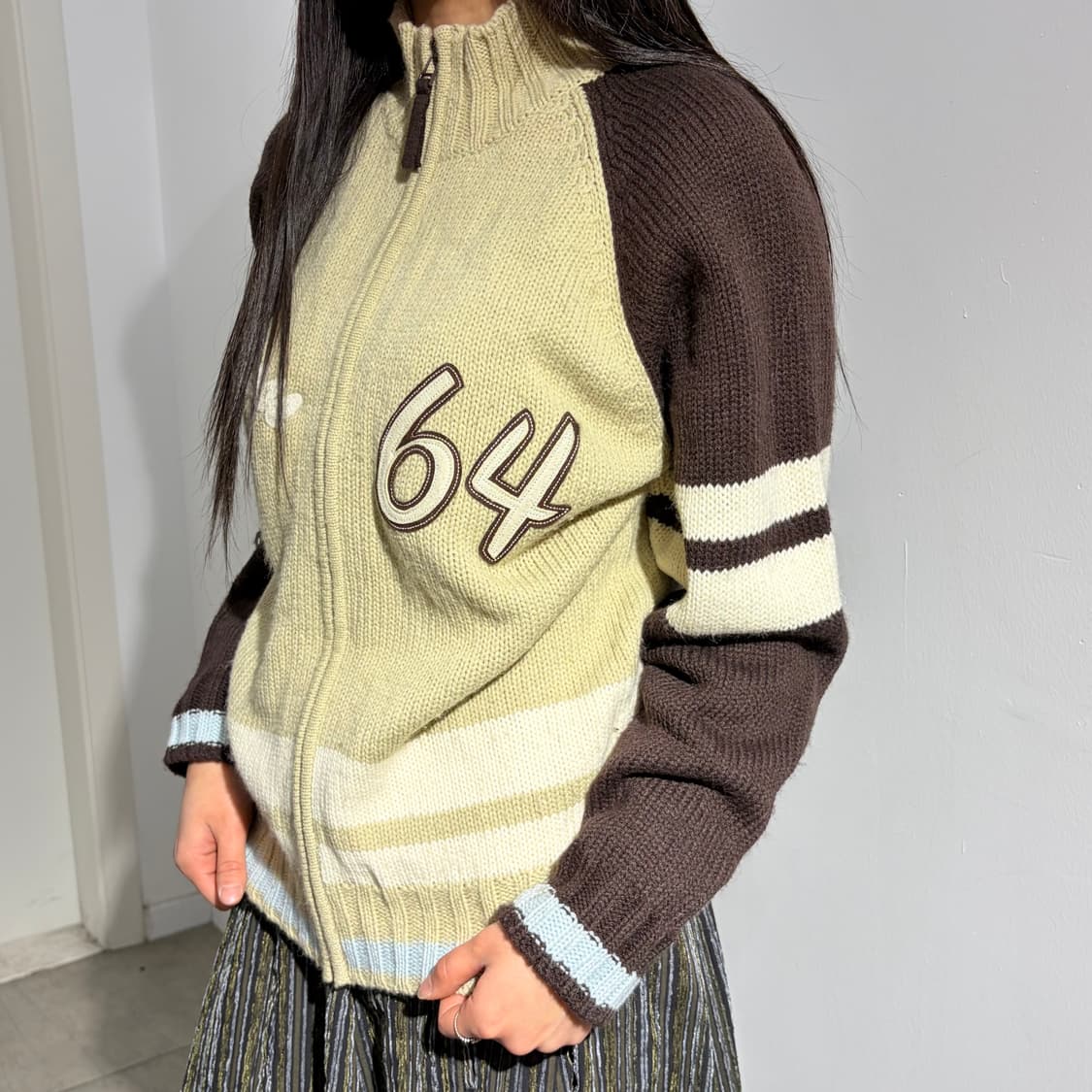 Blue Cross 해골 스컬 니트 자켓 상품이미지4