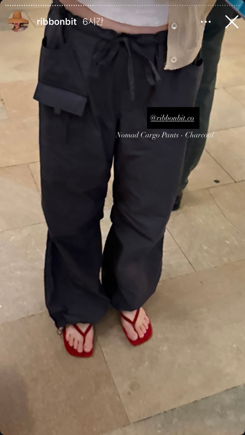 리본빛 Nomad 차콜 카고팬츠 상품이미지6