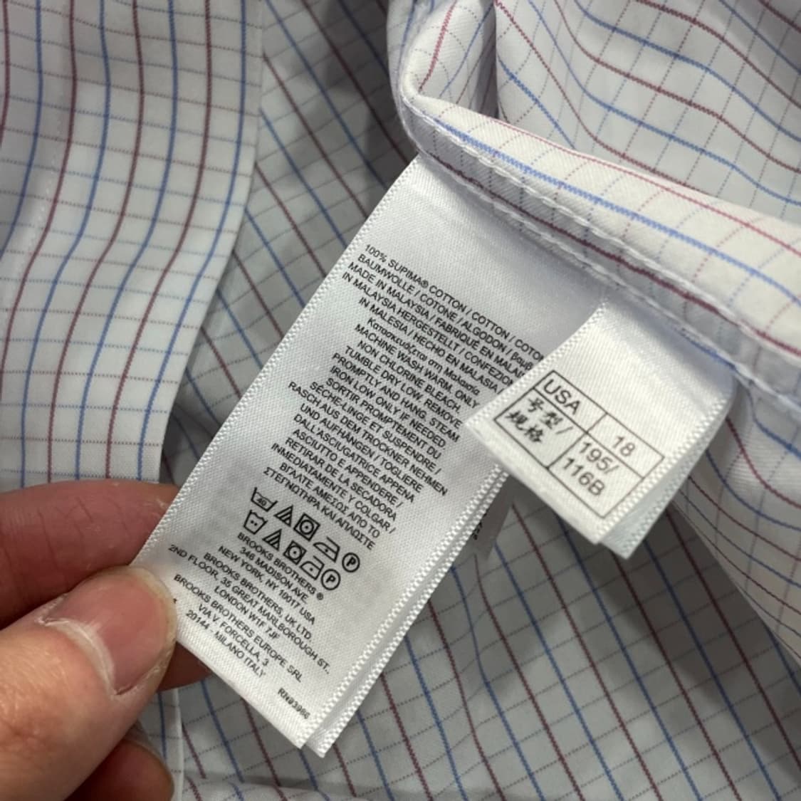 105 브룩스브라더스 체크 셔츠 상품이미지4