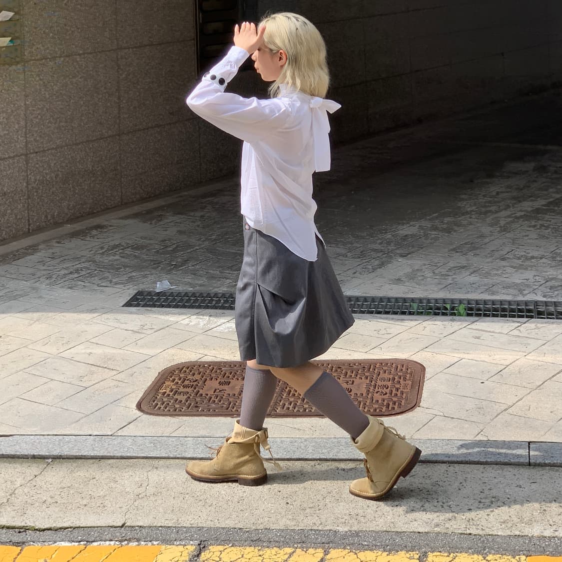 느와 케이 니노미야 꼼데가르송 보우 타이 셔츠 블라우스 상품이미지7