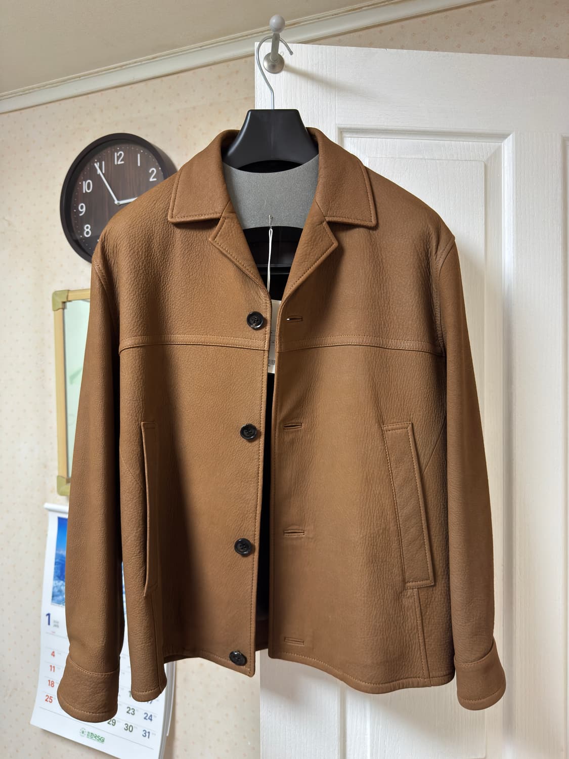 25ss 타임옴므 램스킨 레더자켓 100 상품이미지3