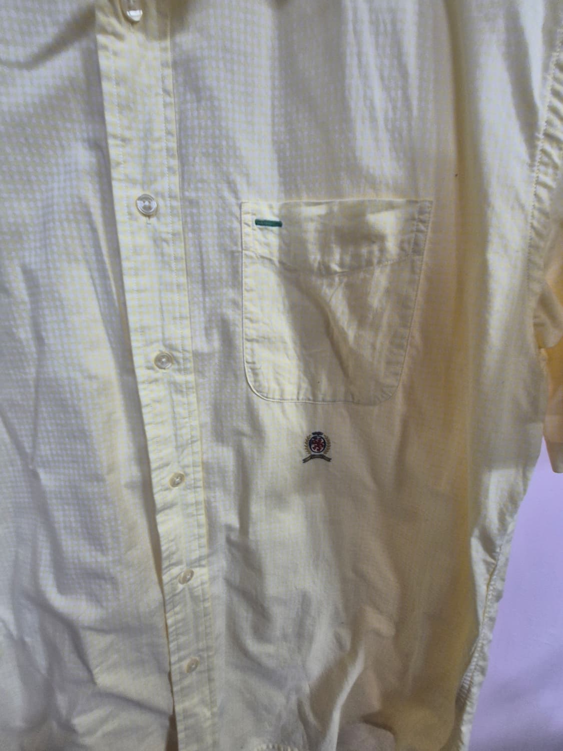 타미  옐로우 체크 반팔 셔츠 상품이미지4