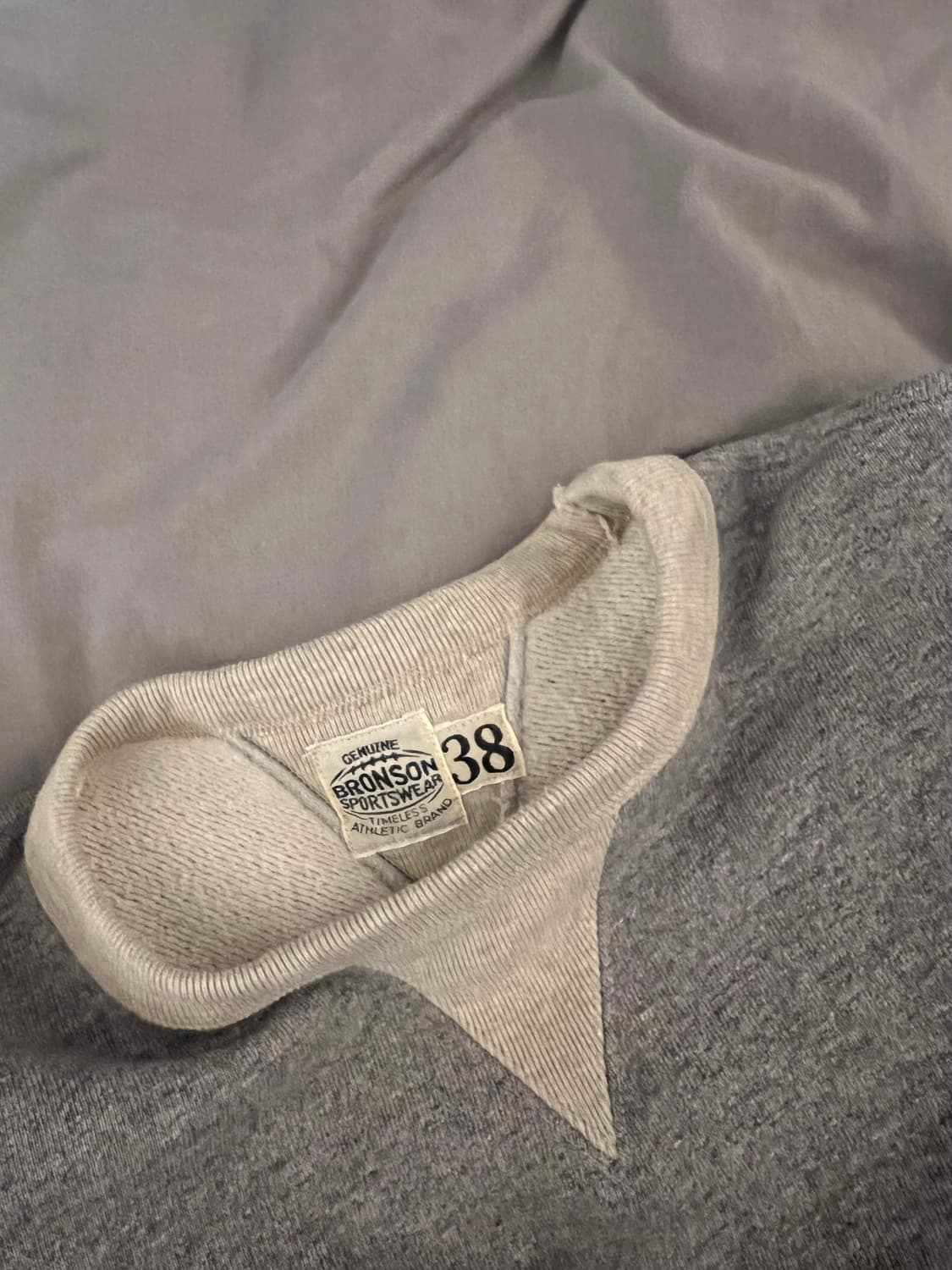 브론슨 헤비웨이트 그레이 맨투맨 스웻 M 38 새제품 상품이미지2