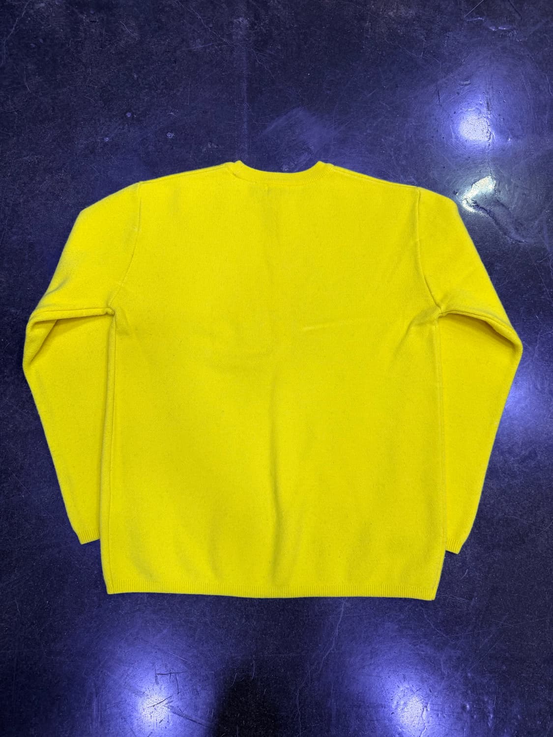 쿠어 탑필 울 라운드 니트 옐로우 M 상품이미지4