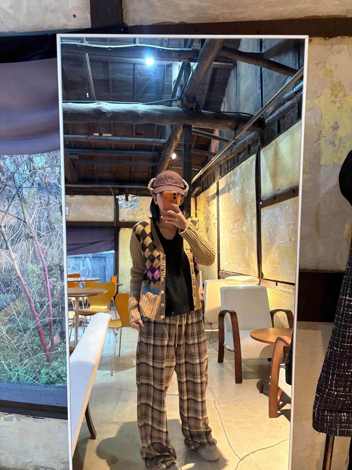 Castellani 체크 아가잉 니트 가디건 상품이미지1