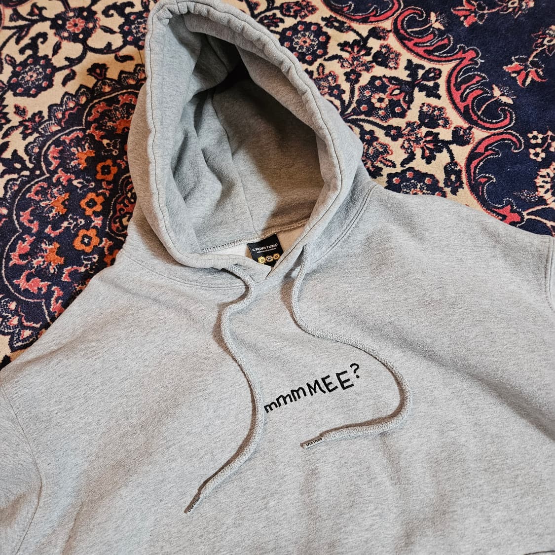 꼼파뇨 일러스트 타투 기모 후드 M size 상품이미지4