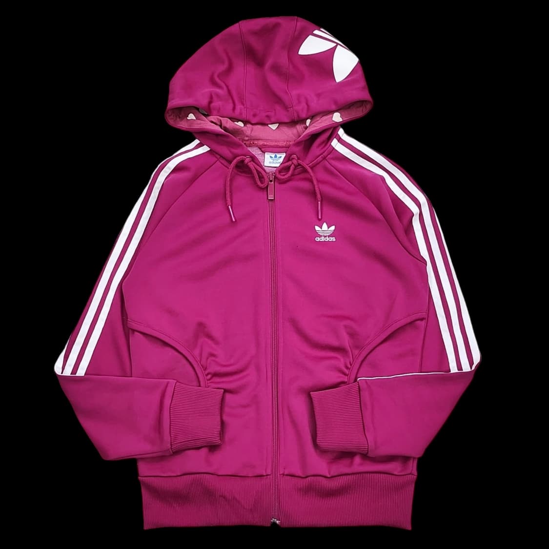 아디다스 하트 핑크 삼선 후드 져지 상품이미지1