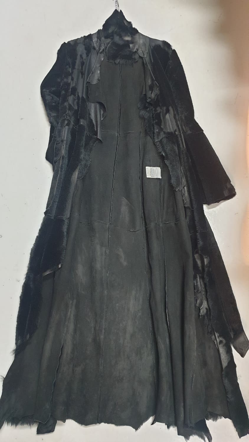 오브제 블랙 양모피 롱 코트 44사이즈 상품이미지6