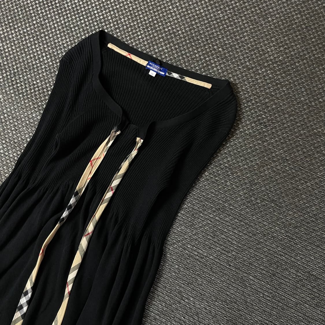 버버리 블루라벨 블랙 니트 롱 원피스 38 상품이미지4