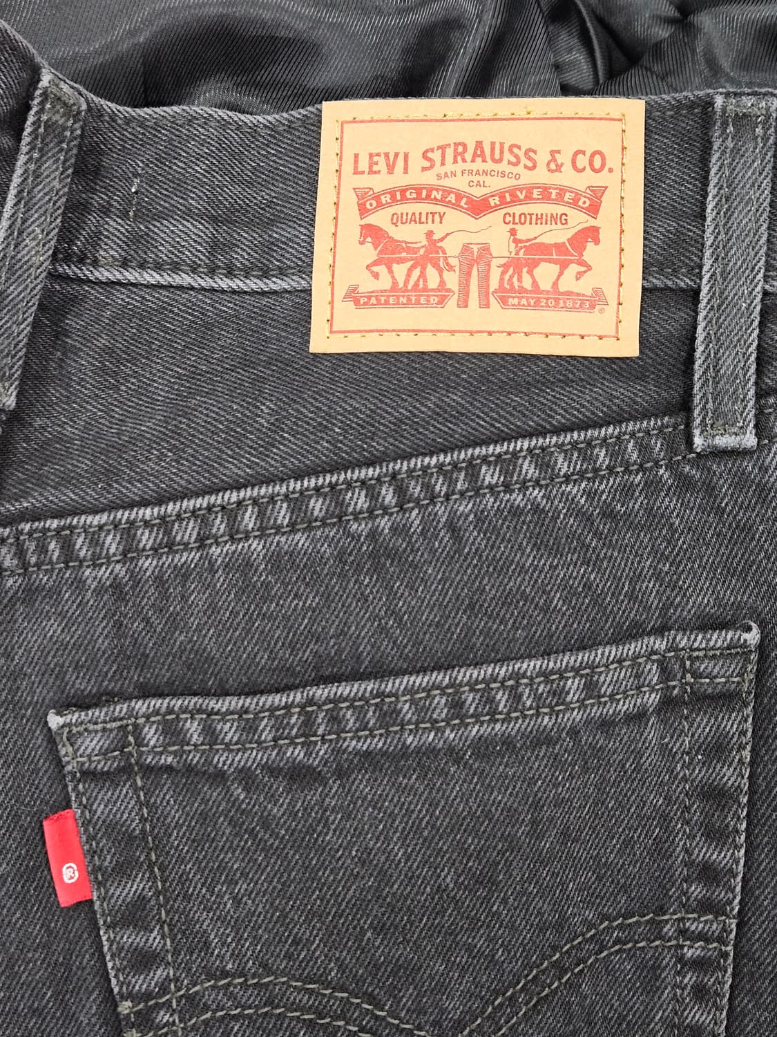 리바이스 우먼 배기핏 흑청 데님팬츠24 상품이미지7