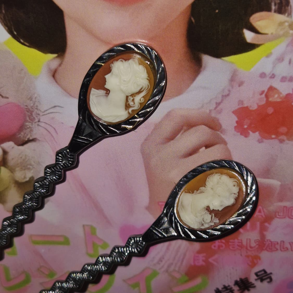 80s 엔틱 쉘 카메오 티스푼 2p 세트 상품이미지8