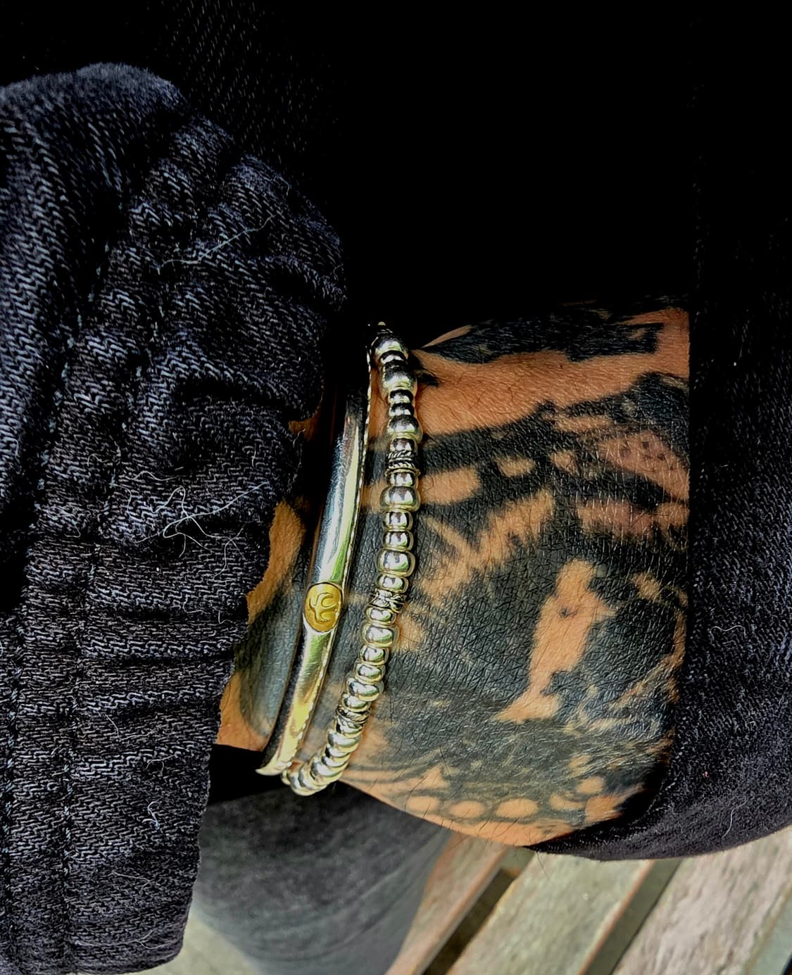 Silver925 Cross point wings bracelet 상품이미지4