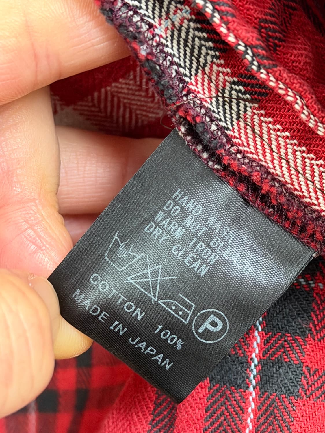 Shapel 코튼 레드 체크 자켓 M from Japan 상품이미지5