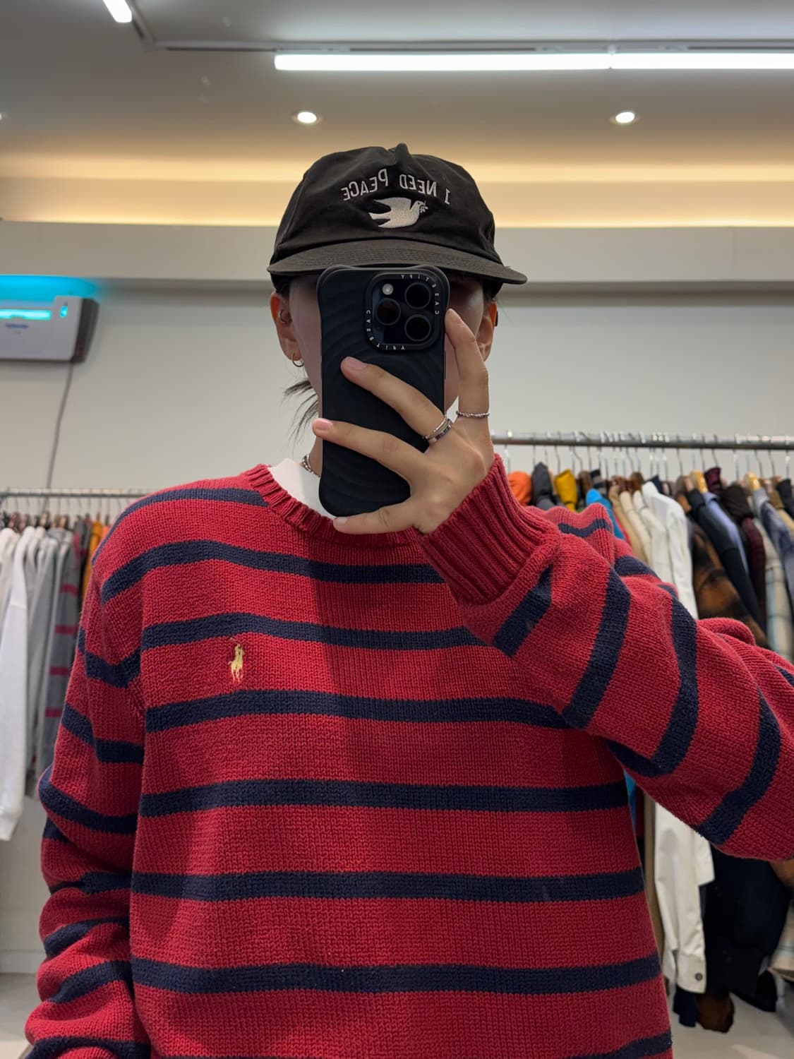 폴로 랄프로렌 스트라이프 니트 레드 상품이미지7