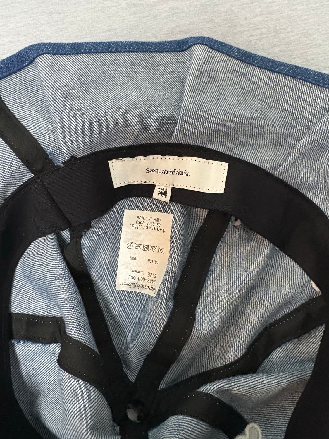 사스콰치패브릭스 TUCK BRIM DENIM HAT - INDIGO BL 상품이미지6