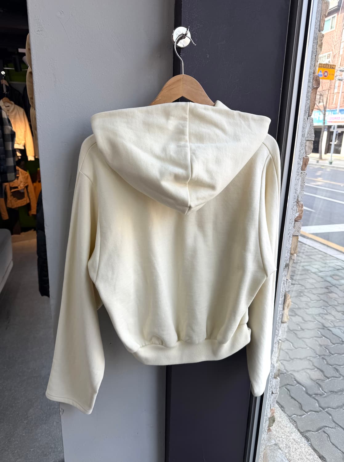 M/ 오프화이트 밑단크롭 후드티 상품이미지6