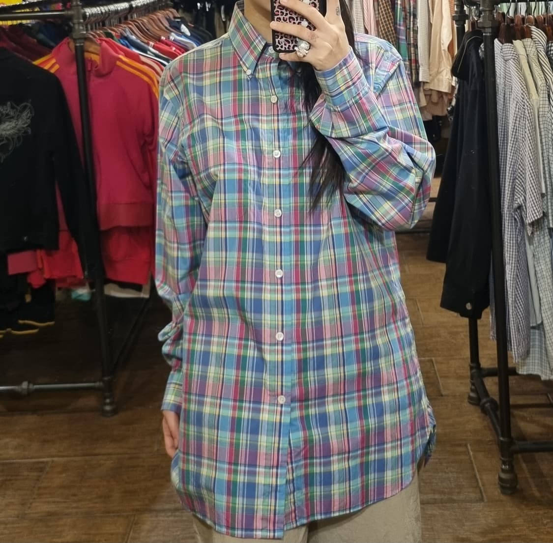 [Hi] polo 폴로 긴팔 체크셔츠 멀티 컬러 상품이미지1