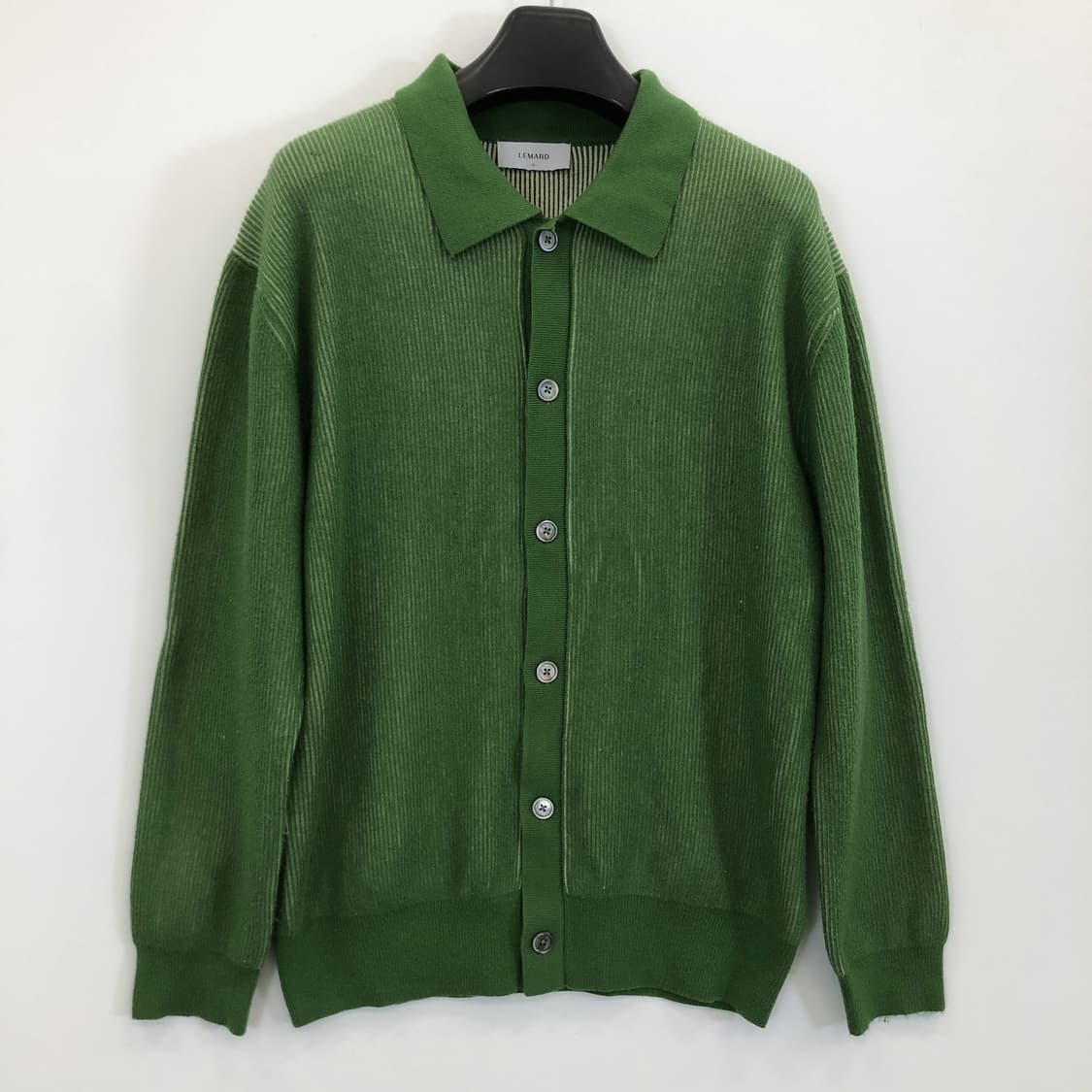 LEMARD 르마드 투톤 니트가디건 2 라임 상품이미지1