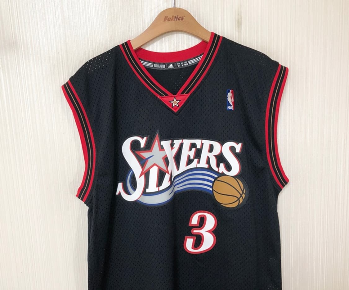 NBA 아디다스 HWC 필라델피아 세븐티식서스져지 M #3 아이버슨 상품이미지2
