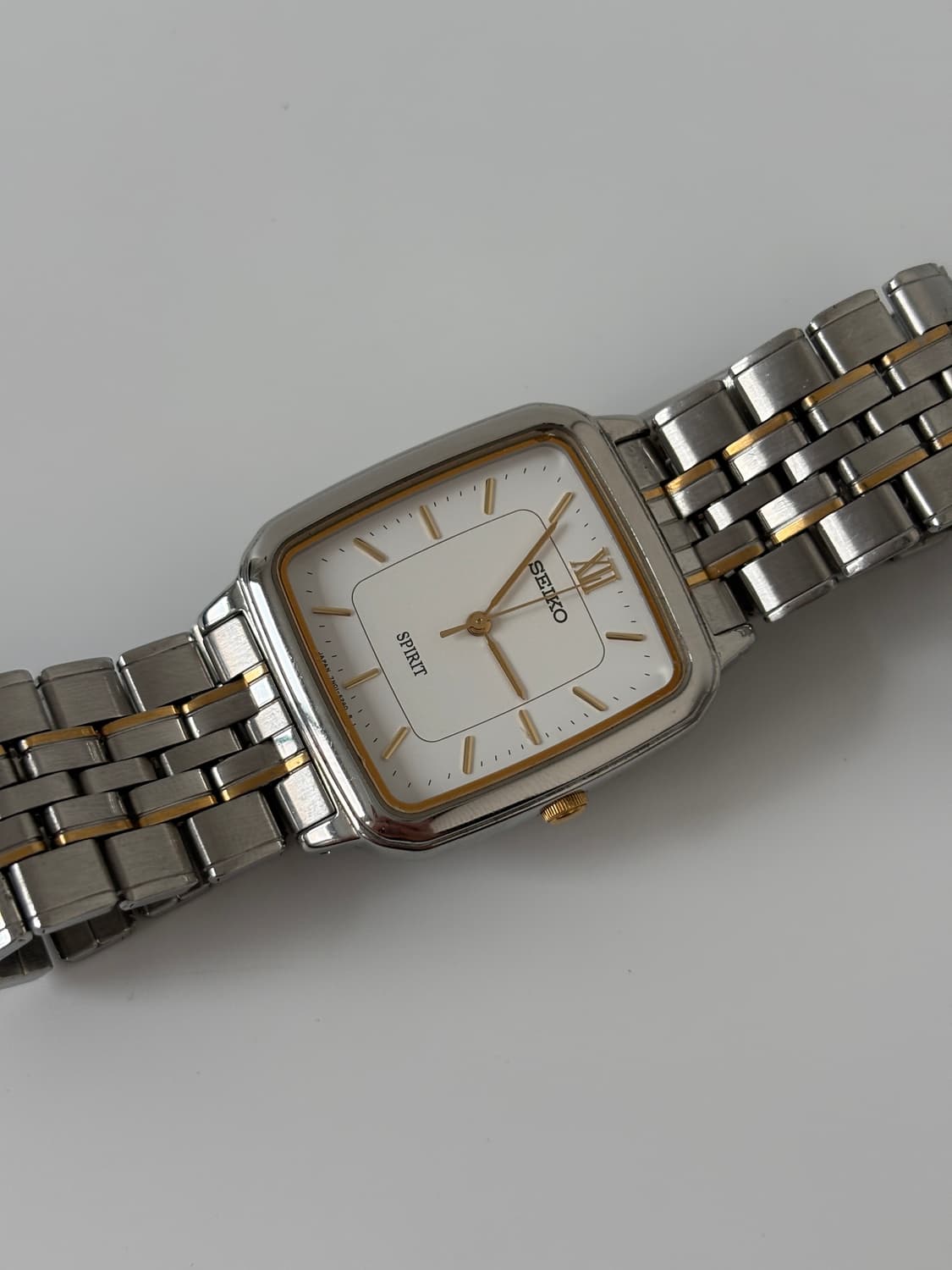 SEIKO 빈티지 시계 1990년대 Spirit 콤비 스퀘어 탱크 쿼츠 상품이미지4