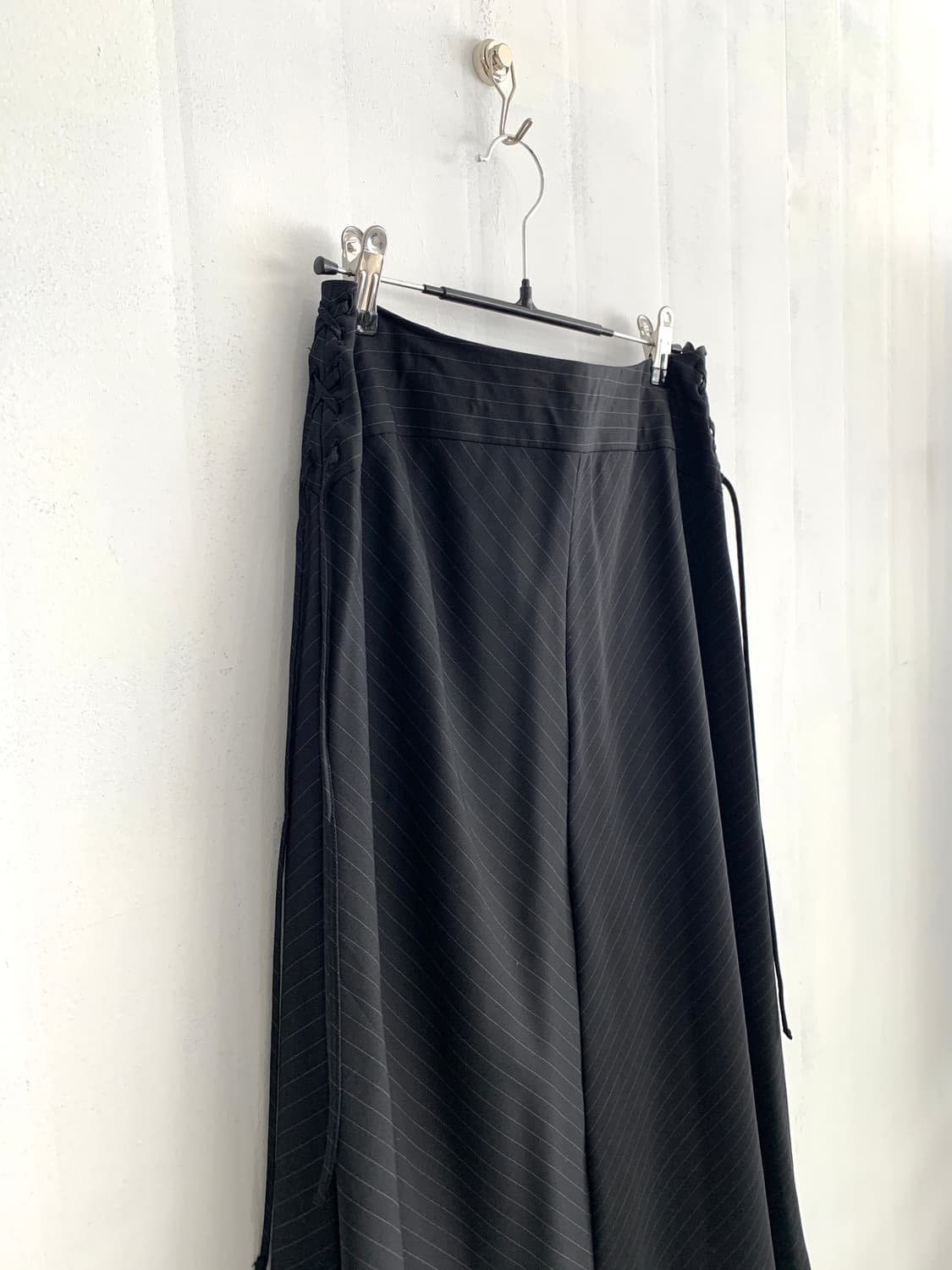 Black Side Lace-Up Long Skirt 상품이미지2