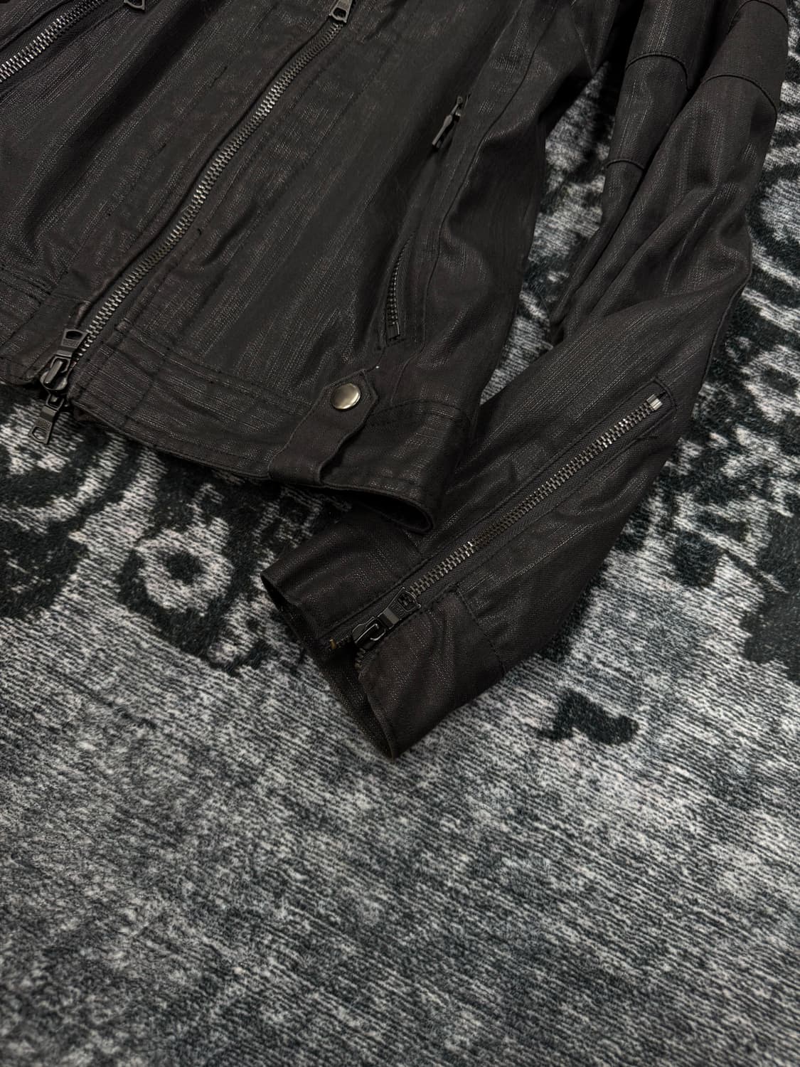 Fuga 00s archive coating biker jacket 상품이미지5