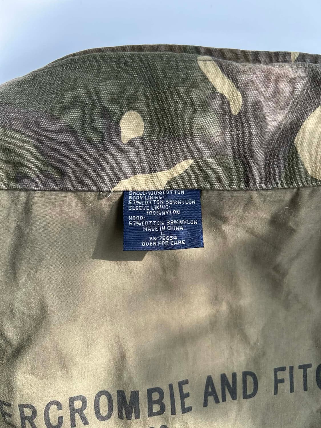 [L] 아베크롬비 M65 카모 밀리터리 야상 필드 자켓 상품이미지4