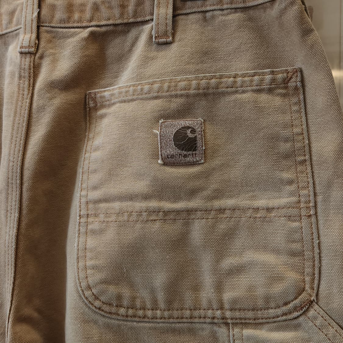 칼하트 워크팬츠 브라운 덕캔버스 워크팬츠 칼하트 usa 33x32 상품이미지9