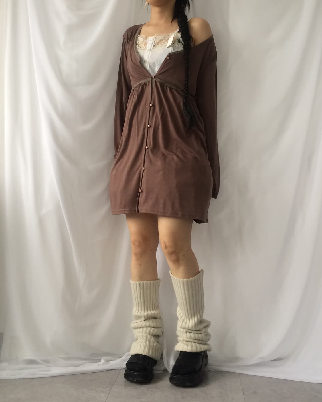 Lace trimming sleeveless onepiece 상품이미지8