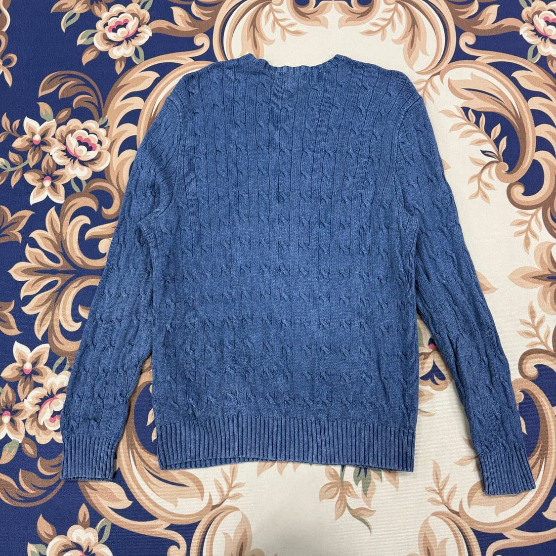 (L)폴로 랄프로렌 꽈배기 케이블 니트(블루) 상품이미지4