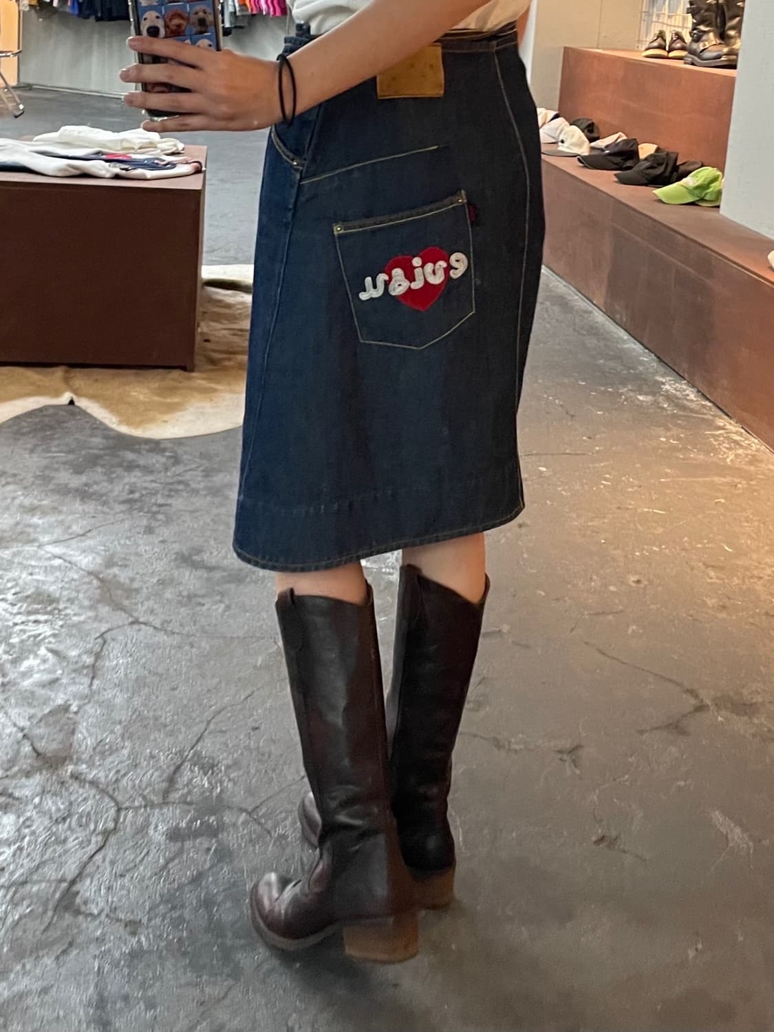 에비수 데님 청치마 H155 상품이미지1