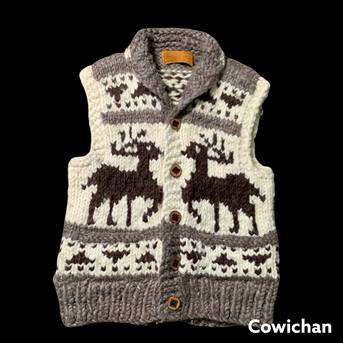 [M~L] 빈티지 헤비울 코위찬 조끼 베스트 상품이미지1