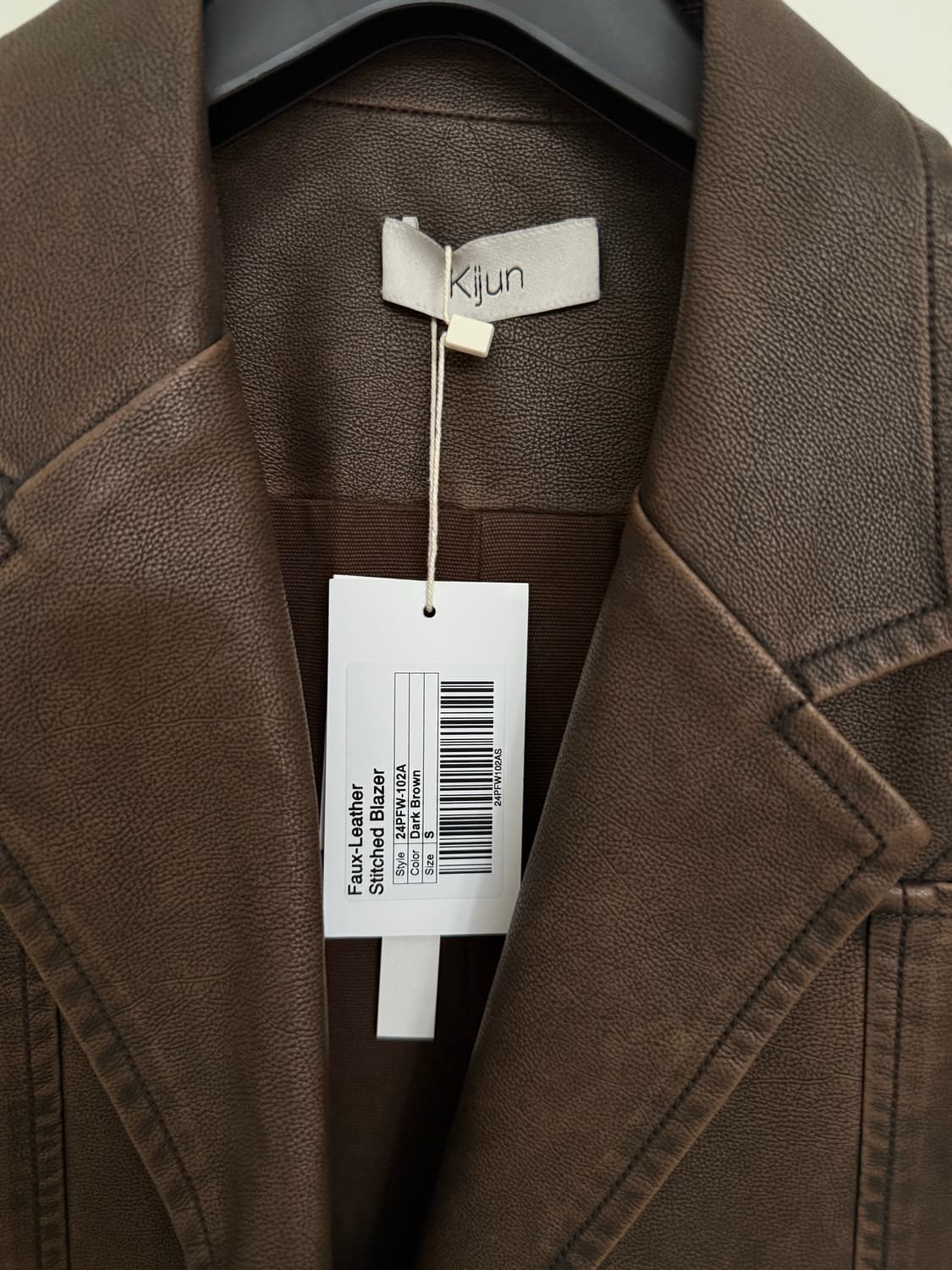 [새상품] 기준 Kijun Faux Leather 스티치 블레이 상품이미지3