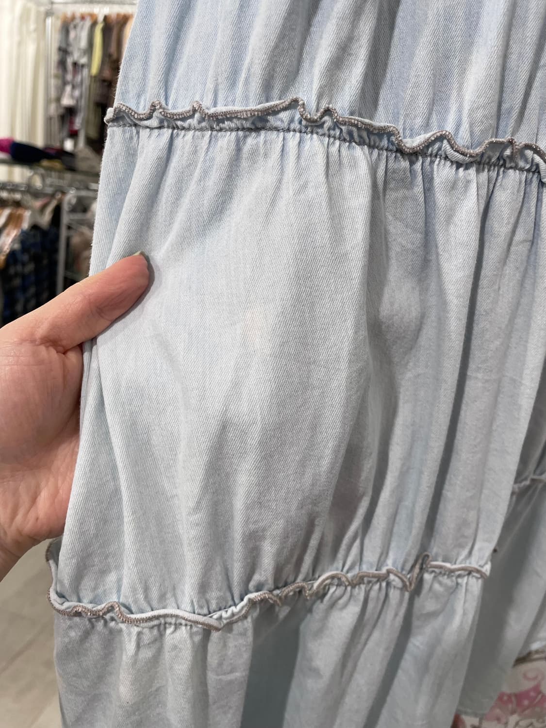 Washed Gradient Tiered Skirt 상품이미지9