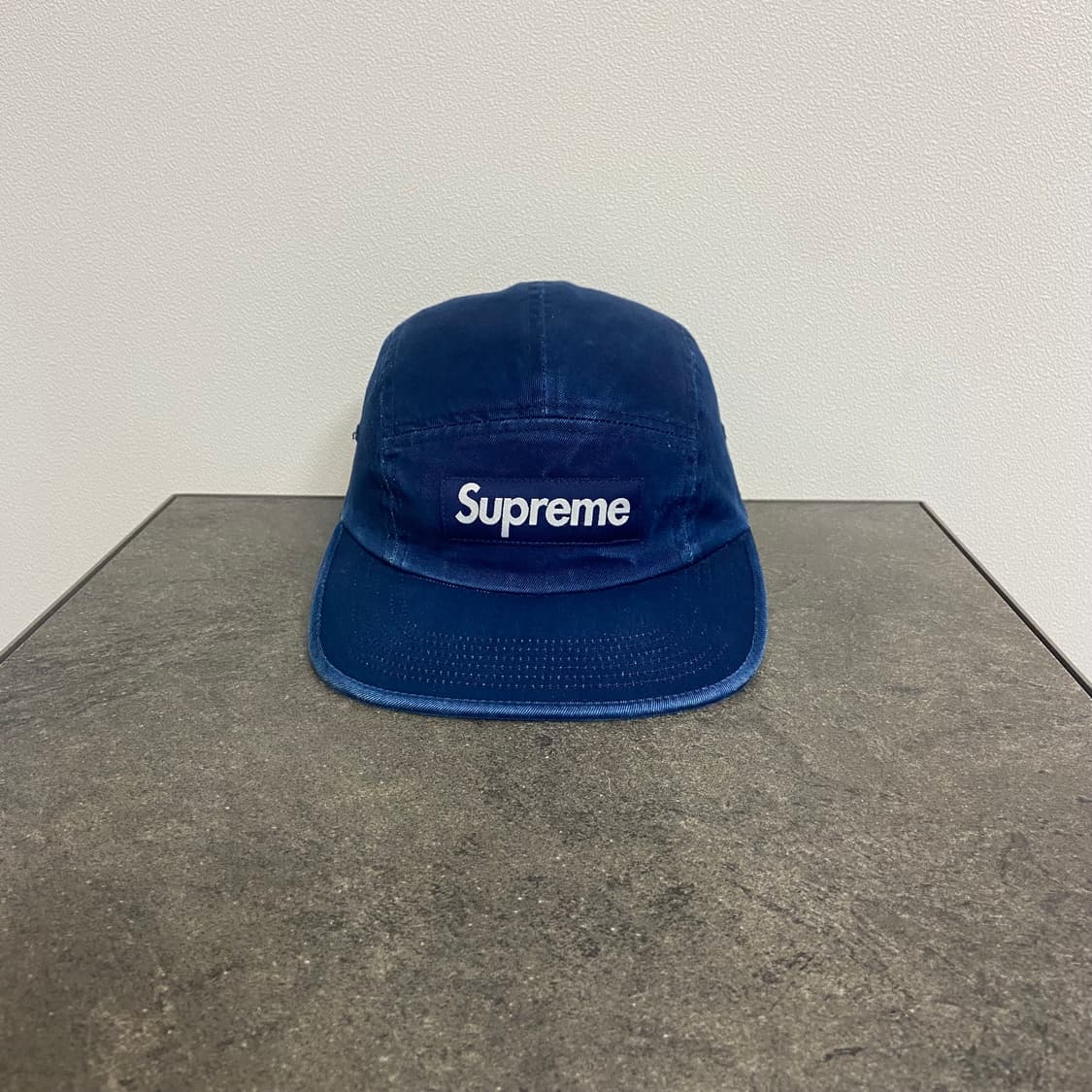 (OS) 슈프림 박스로고 캠프캡 모자 워시드 치노 인디고 상품이미지1