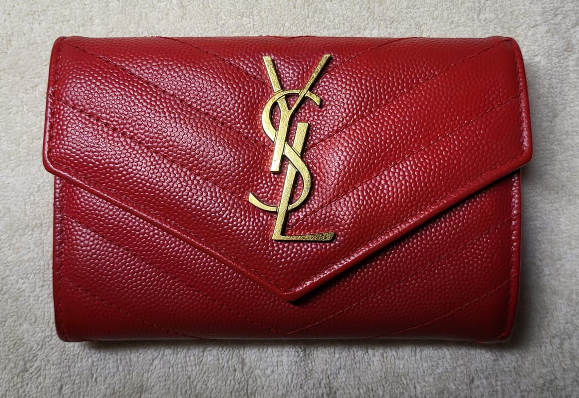 생로랑 마틀라세 반지갑 레드금장 상품이미지2
