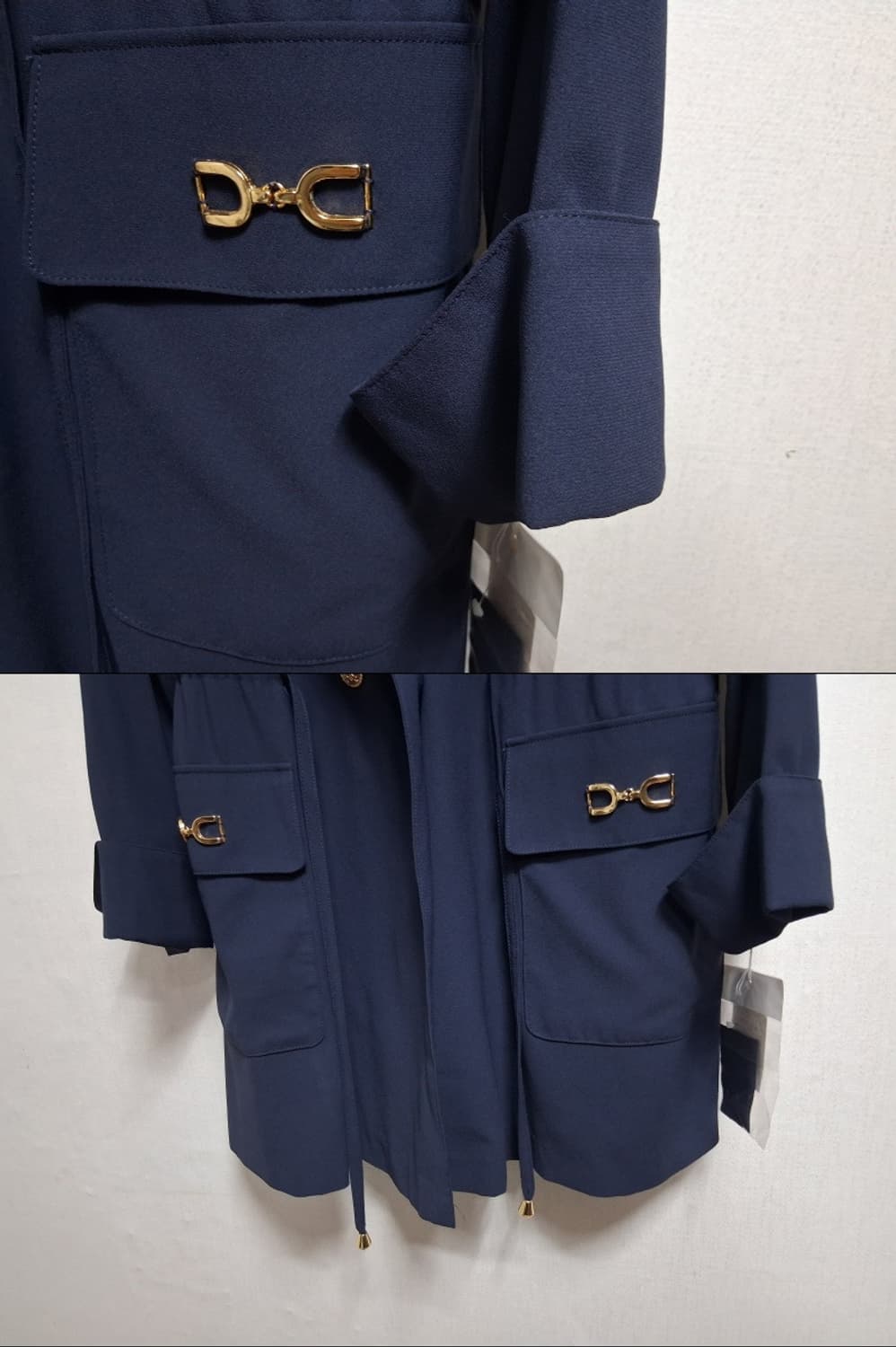 일본빈티지 SICILY 고급버전 100% 순모 춘추 금장더블버턴 사파리 상품이미지5