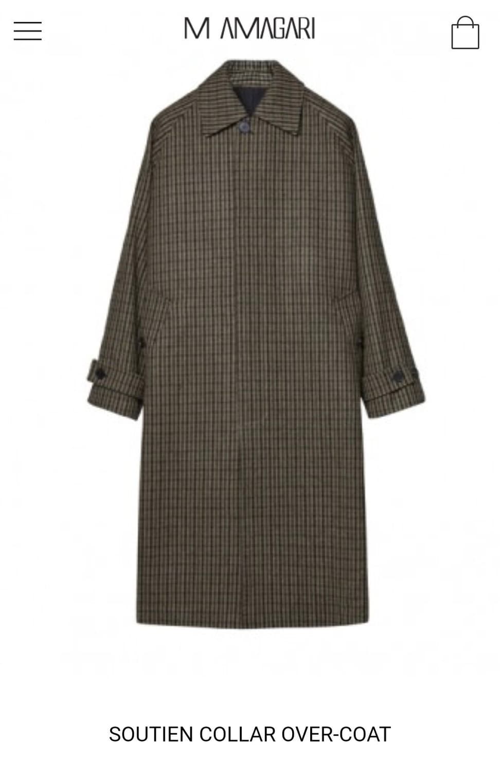 마마가리 수티앵 칼라 오버 코트 46 상품이미지1