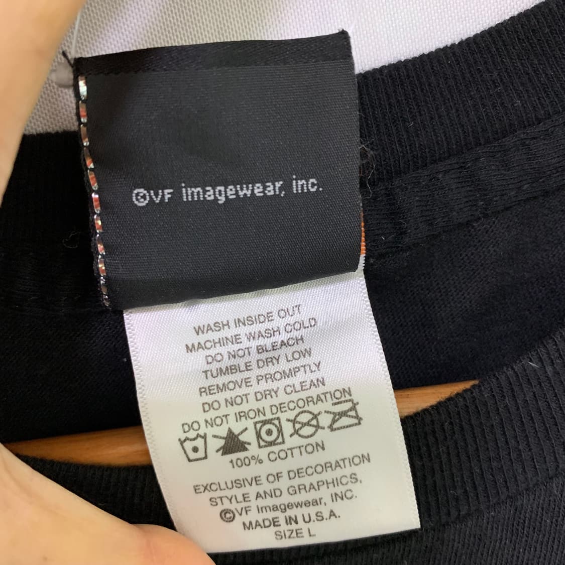 할리 데이비슨 USA 빈티지 밑단 컷팅 프린팅 티셔츠 블랙 L 상품이미지5