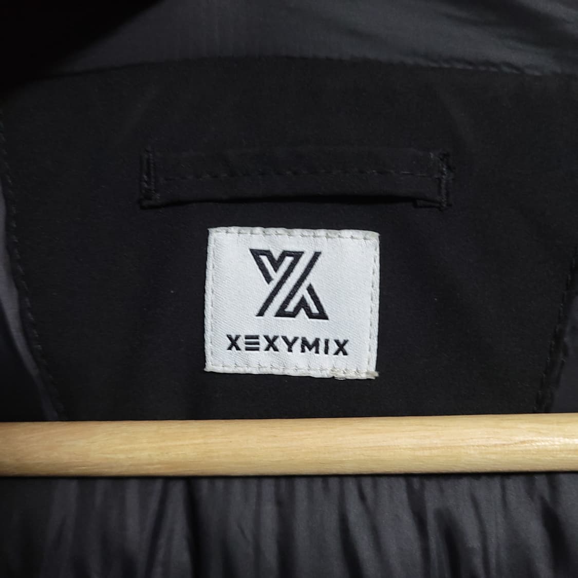 (L) XEXYMIX 젝시믹스 블랙 후드 패딩 점퍼 상품이미지3