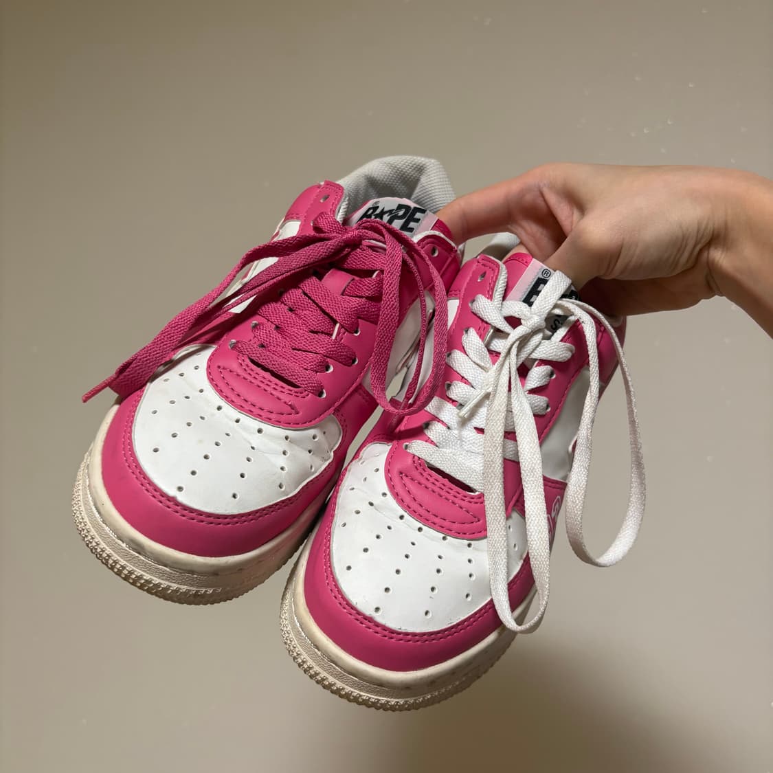 (극악매물) 베이프 스타 로우 93 핑크 상품이미지5