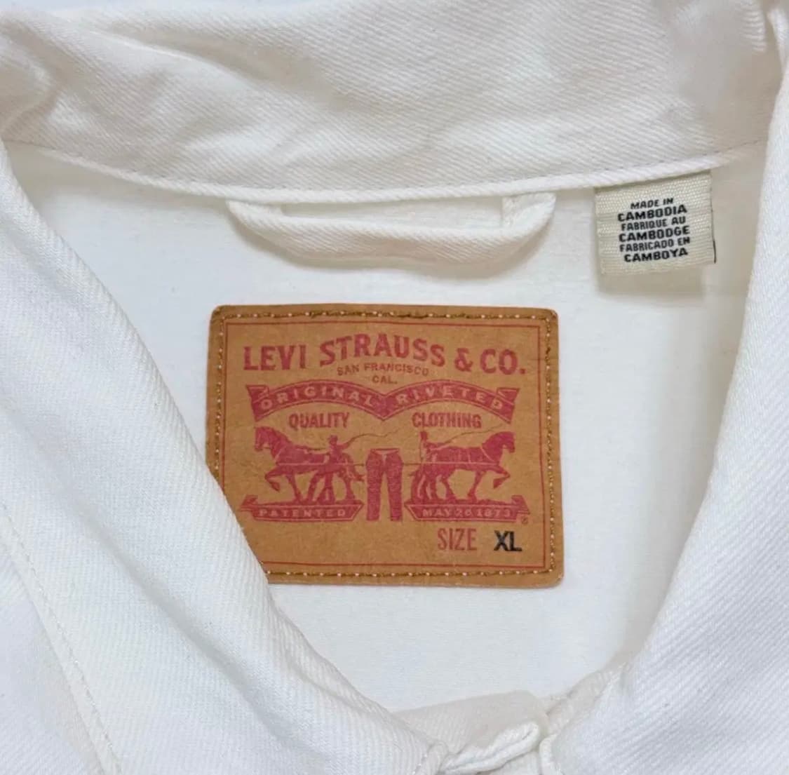 리바이스 화이트 데님 자켓 xl 상품이미지2