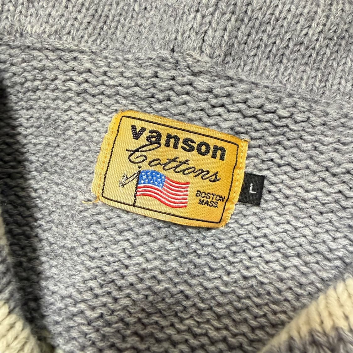 밴슨 레더 스컬 숄카라 니트 가디건 코위찬 그레이 상품이미지8