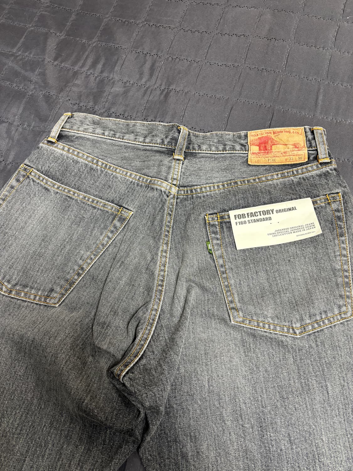 [새제품] FOB factory 셀비지 그레이 워싱데님 32/30 상품이미지4