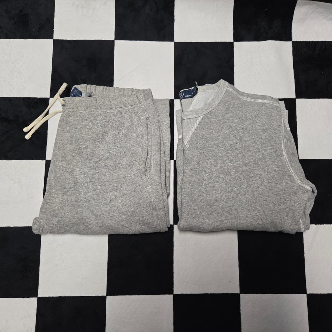 M 폴로랄프로렌 그레이 무지 트레이닝 셋업 상품이미지1